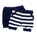 Load image into Gallery viewer, Venice Knit Navy Blue Pocket Baby Shorts