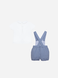 Load image into Gallery viewer, Elephant Embroidery Collar and Dungaree Set