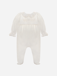 Load image into Gallery viewer, Ecru Velour Babygrow