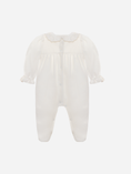 Load image into Gallery viewer, Ecru Velour Babygrow