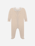 Load image into Gallery viewer, Beige Velour Babygrow