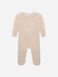 Load image into Gallery viewer, Beige Velour Babygrow
