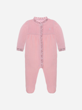 Load image into Gallery viewer, Pink Velour Babygrow