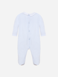 Load image into Gallery viewer, Light Blue Velour Babygrow
