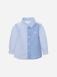 Load image into Gallery viewer, Striped Blue Shirt in Poplin