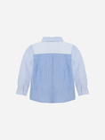Load image into Gallery viewer, Striped Blue Shirt in Poplin