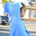 Load image into Gallery viewer, Blue Shark Hooded Towel for toddlers ages 2 to 8 years old