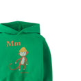 Load image into Gallery viewer, M For Monkey Print Hooded Jersey Fleece Pullover