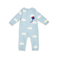 Load image into Gallery viewer, Clouds and Kite Jacquard Knit Baby Jumpsuit