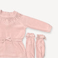 Load image into Gallery viewer, Milan Pointelle Knit Romper 3 Piece Set