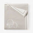 Load image into Gallery viewer, Elephant Jacquard Print Cotton Knit Blanket