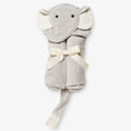 Load image into Gallery viewer, Gray Elephant Hooded Baby Bath Wrap