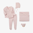 Load image into Gallery viewer, Blush Pink Baby Layette Set With Box