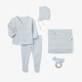 Load image into Gallery viewer, Cloud Blue Baby Layette Set With Box