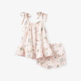 Load image into Gallery viewer, Garden Picnic Lace Edge Muslin Tie Top and Bloomers Set