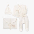 Load image into Gallery viewer, Whisper White Velour Welcome to the World Bag Set