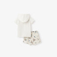 Load image into Gallery viewer, Pond Friends Hooded Pullover + Organic Muslin Short Set