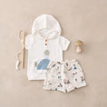 Load image into Gallery viewer, Pond Friends Hooded Pullover + Organic Muslin Short Set