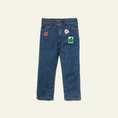 Load image into Gallery viewer, Recycled Denim Apple Patch Kid Pant
