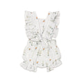 Load image into Gallery viewer, Bunny Ruffle Tie Back Short Romper