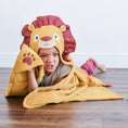 Load image into Gallery viewer, Lion Hooded Towel For Toddlers Ages 2 To 8 Years Old