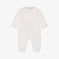Load image into Gallery viewer, Toile Collared Velour Babygrow