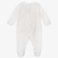 Load image into Gallery viewer, Ivory Embroidered Cotton Babygrow