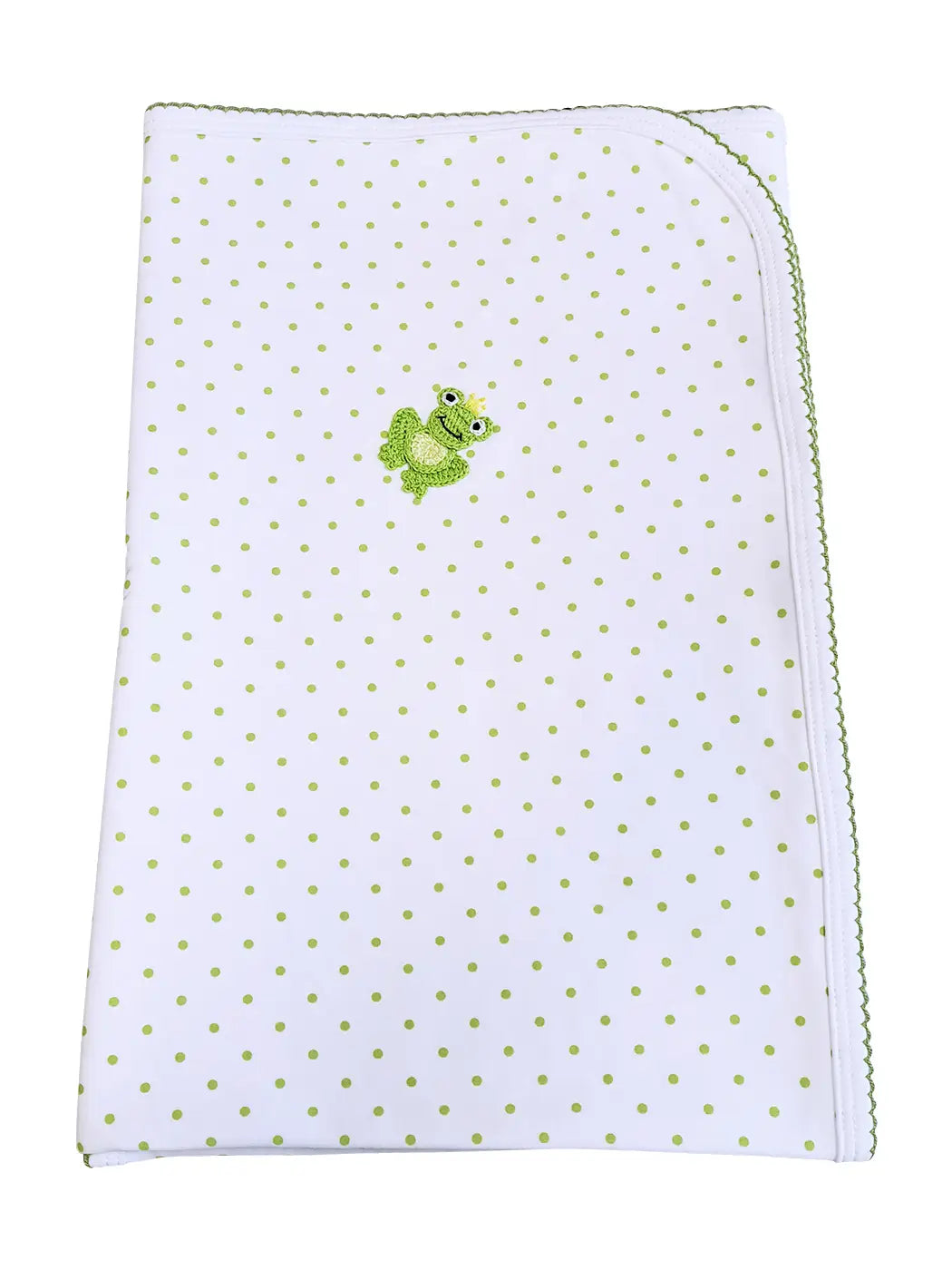 Frog Crochet Baby Blanket Pima Cotton