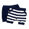 Load image into Gallery viewer, Venice Knit Navy Blue Pocket Baby Shorts
