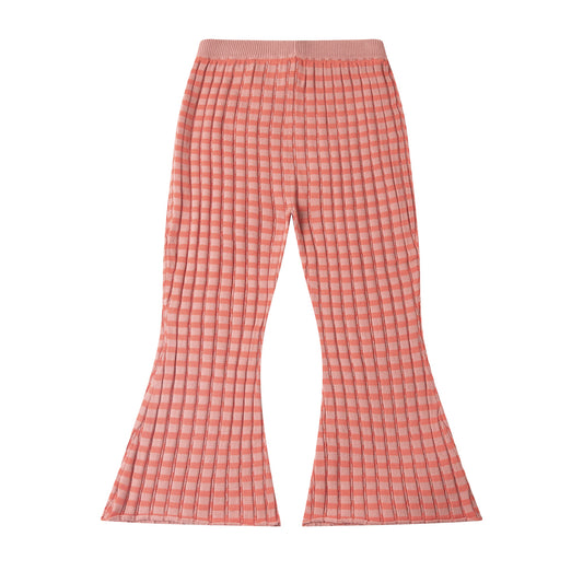 Gingham Flared Trousers