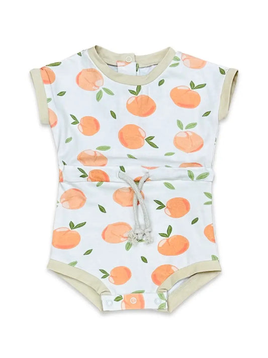 Peaches Tie Baby Playsuit Romper