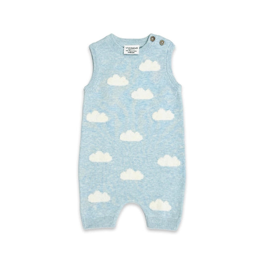 Clouds Jacquard Knit Baby Romper