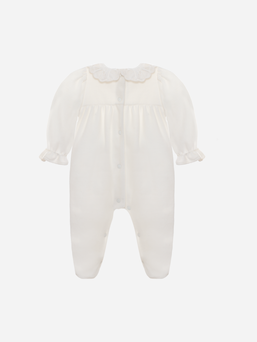 Ecru Velour Babygrow