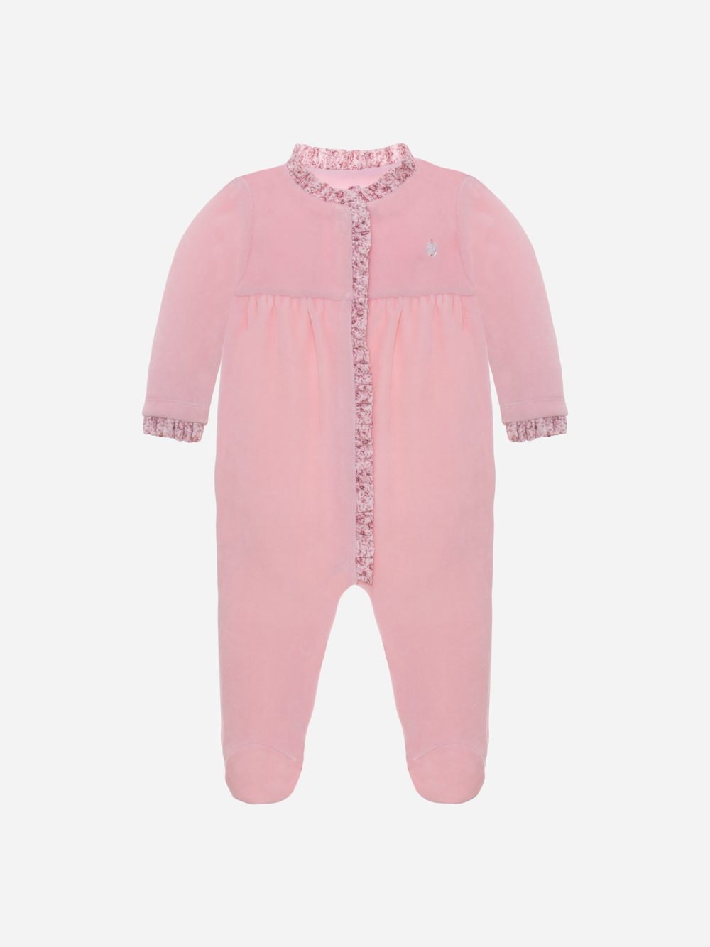 Pink Velour Babygrow