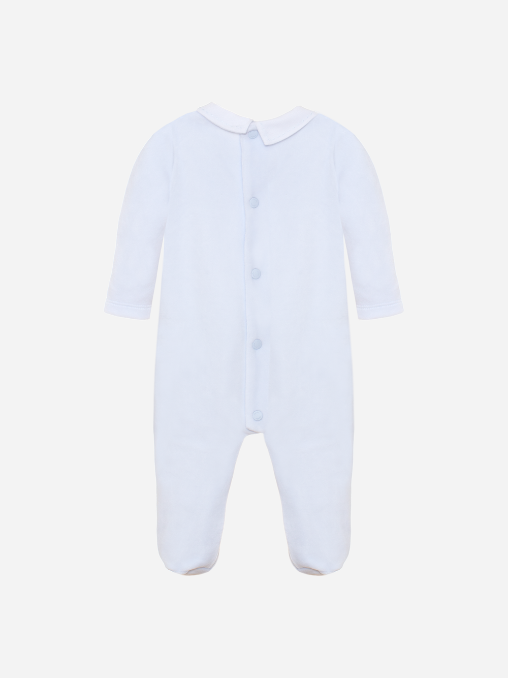 Light Blue Velour Babygrow