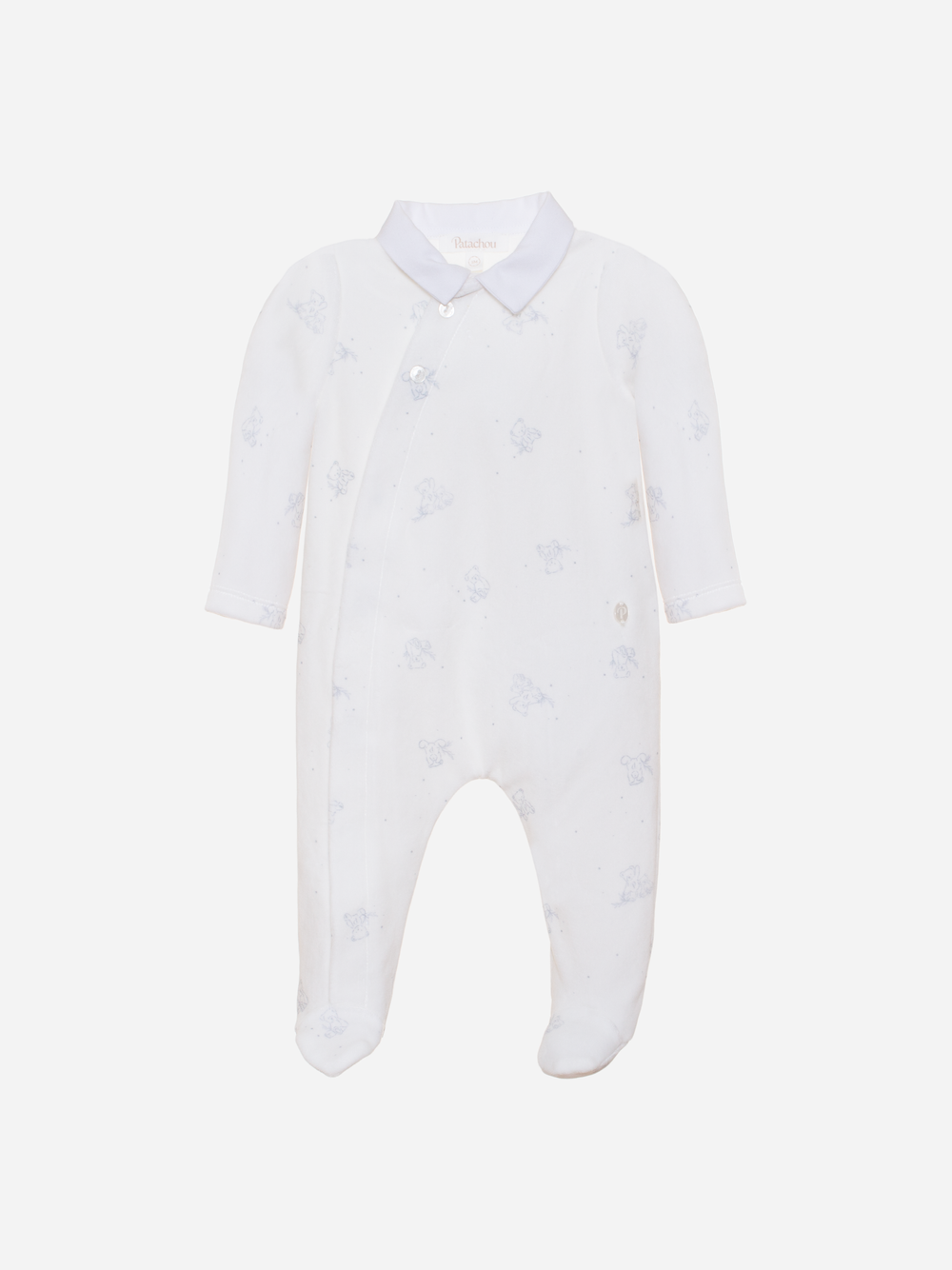 White Teddy Jersey Babygrow