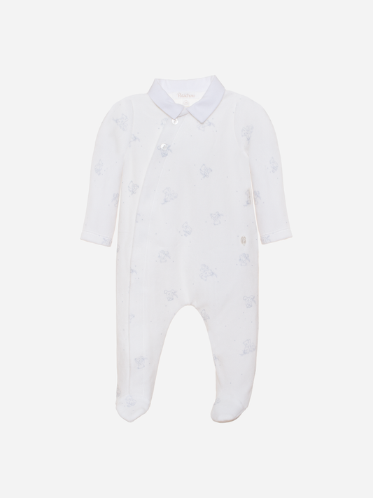 White Teddy Jersey Babygrow