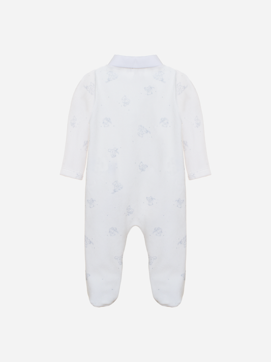 White Teddy Jersey Babygrow