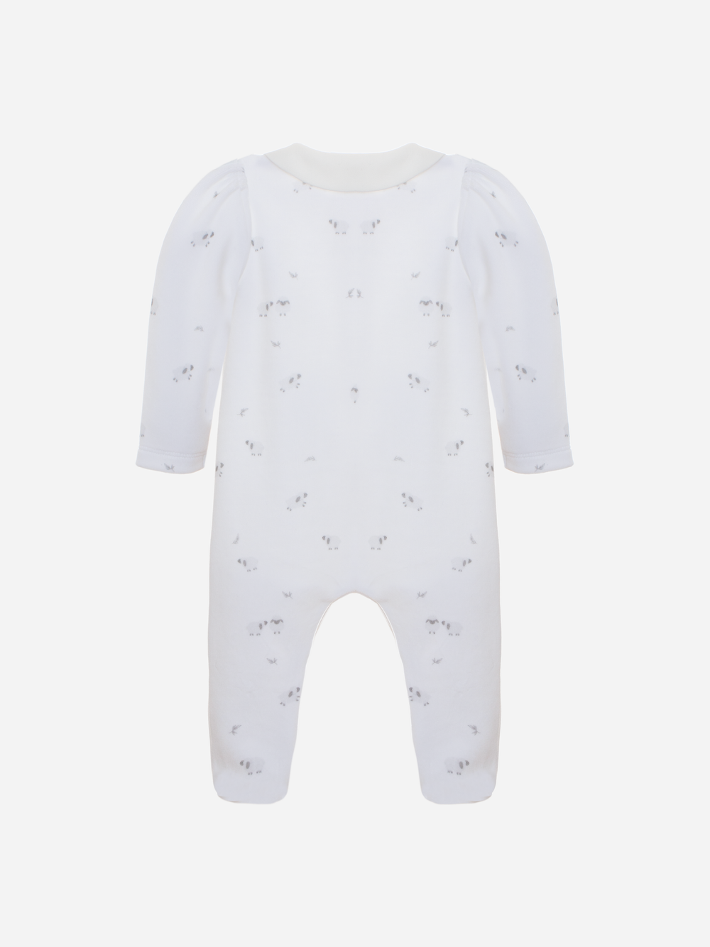 White Velour Sheep Babygrow