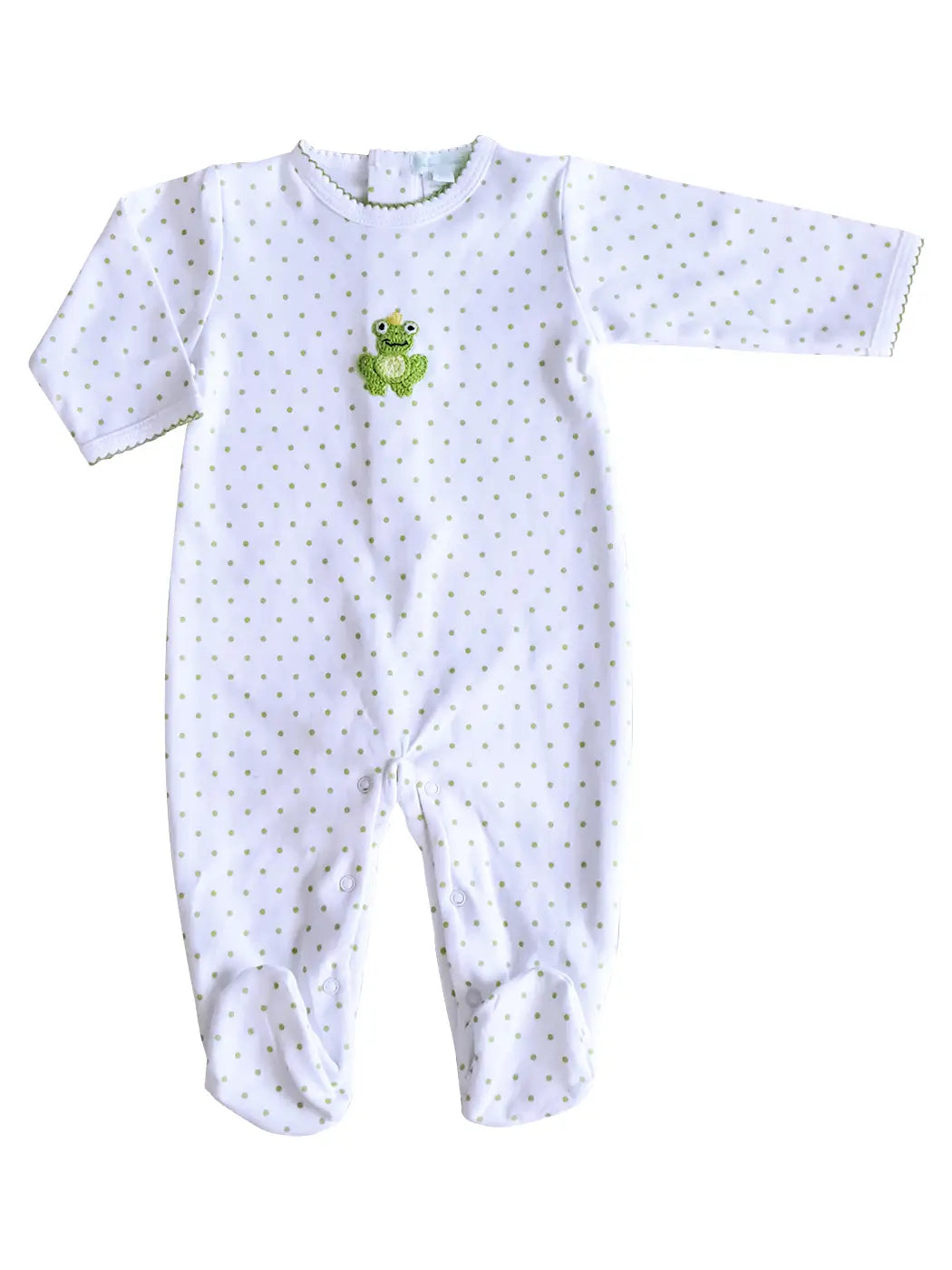 Frog Crochet Baby Footie Pima Cotton