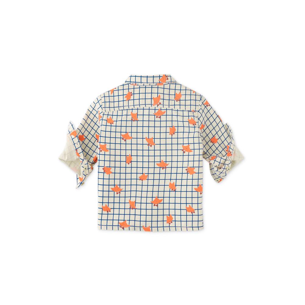 Fox Grid Print Shirt