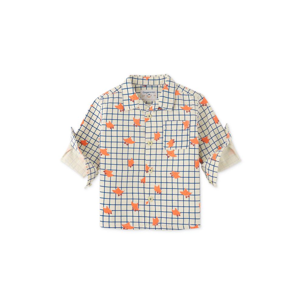 Fox Grid Print Shirt