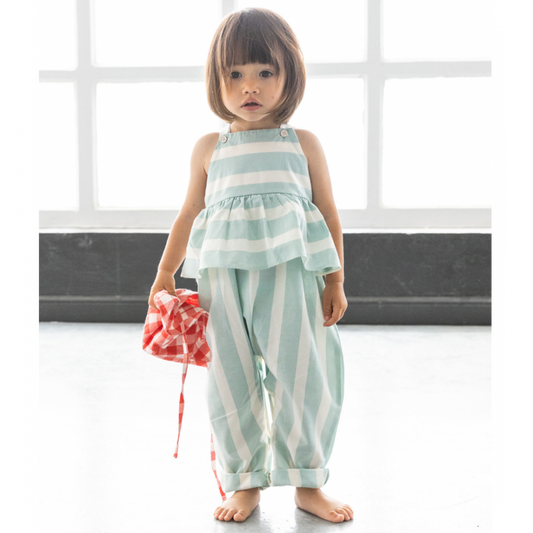 Mint Striped Peplum Jumper