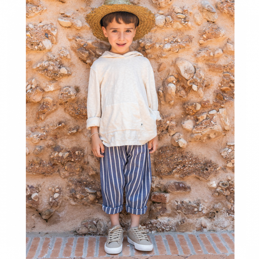 Relaxed Fit Striped Trousers