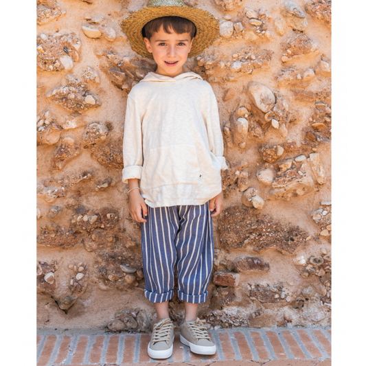 Relaxed Fit Striped Trousers