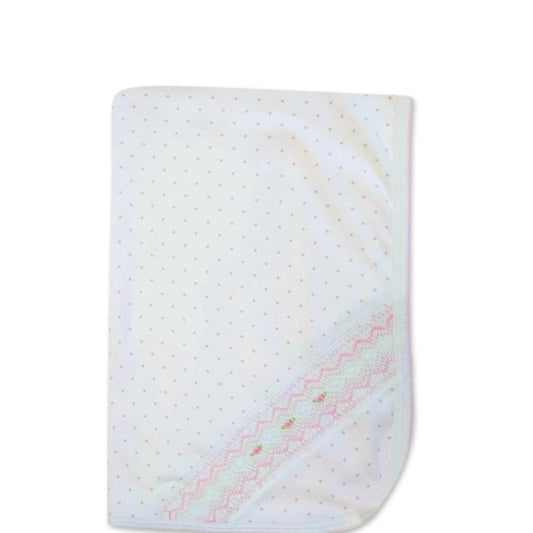 Baby Girl's Pink Dot Flower Blanket