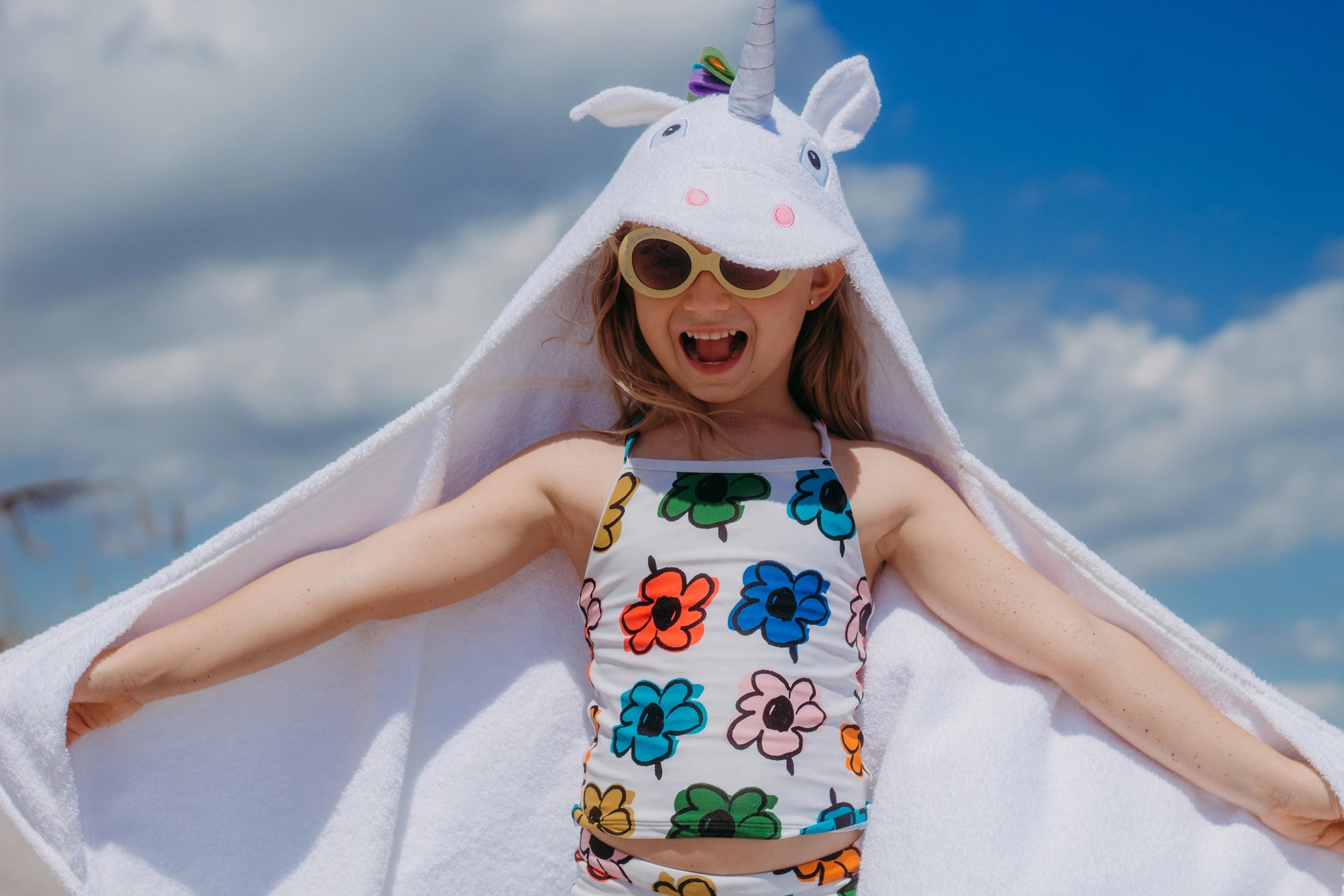 Unicorn Hooded Towel For Toddlers Ages 2 To 8 Years Old