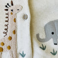 Load image into Gallery viewer, Animal Safari Embroidered Baby Cardigan Sweater
