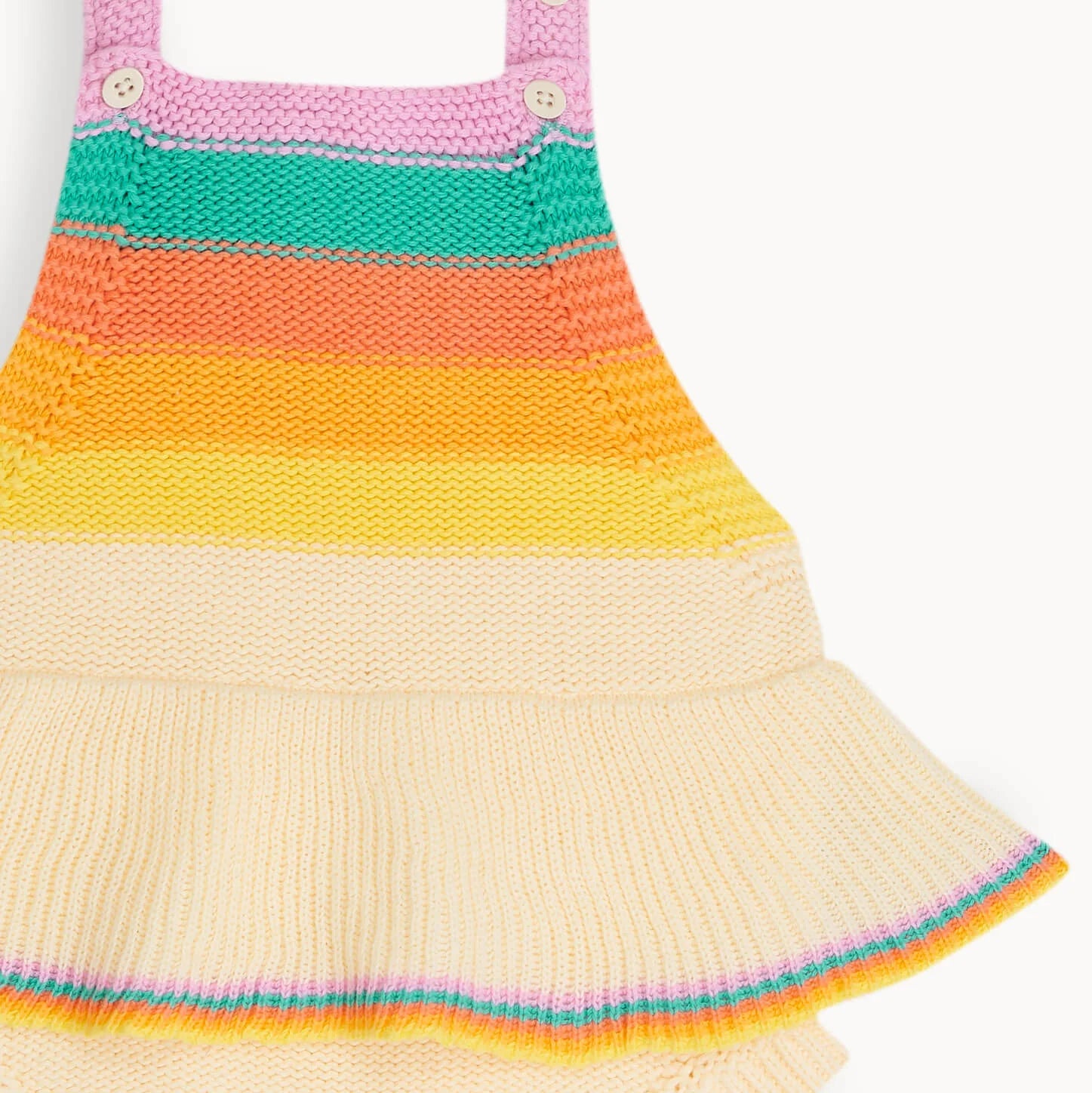 Bubble Frill Rainbow Stripe Romper