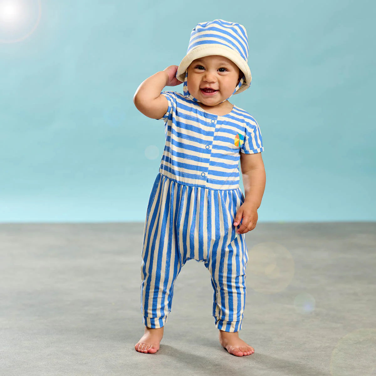 Cabin Blue Stripe Jumpsuit